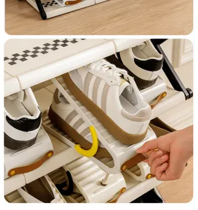 Zapatero doble ajustable, organizador de zapatos ahorrador de espacio para el hogar y dormitorio.