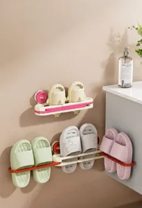 Support de chaussure mural pliable organiseur de rangement d'angle pour salle de bain