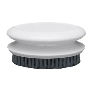 Handmatige wasborstel wit plastic ronde schrobborstel voor kleding schoenen huishoudelijk gebruik