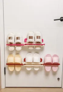 Porte-chaussures pliable mural multifonctionnel organisateur de pantoufles salle