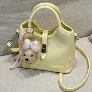 Sac Seau en Cuir Synthétique Tendance pour Femmes Sac Bandoulière Polyvalent Sac Porté Épaule Élégant Sac à Main de Navette