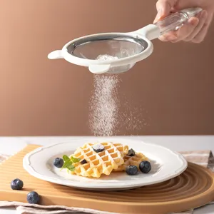 Fine mesh flour sifter kitchen strainer for baking, powdered sugar and juice filtering tool main.