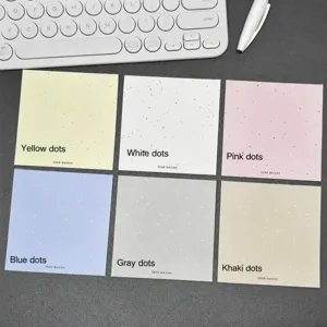 Kleurrijke inktdruppel sticky notes zonder lijm memo blok briefpapier set voor kantoor
