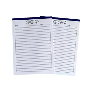 Detailed view of cute smiley face lined memo pads, perfect for daily notes and study plans.