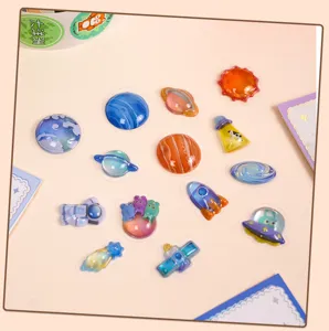 3D stereokopische Relief-Weltraumaufkleber für Kinder, niedliche Planeten- und Raketen-Aufkleber.
