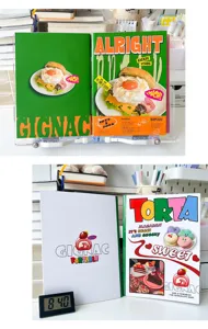 American cartoon creative saddle-stitched notebook, cute daily record notepad for students.