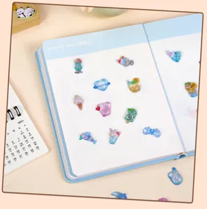 Süße 3D Relief Aufkleber Set, Cartoon Eiscreme Getränke Designs für Kinder Basteln Tagebuch.
