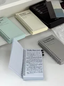 A6 slim spiral planner notebook, high aesthetic ins style daily weekly monthly diary for office.