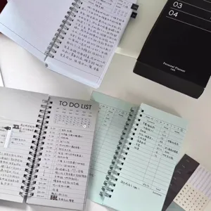 Korean A6 Slim Coil Planner High Aesthetic Ins Style Daily Journal Notebook Diary