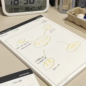 B5 minimalist grid notepad student memo pad tearable planner stationery office supply