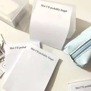 Minimalist ins style English printed sticky notes memo pads for daily planning and office use.