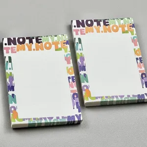 Blank sticky memo pad cute aesthetic stationery for school office daily efficient study writing