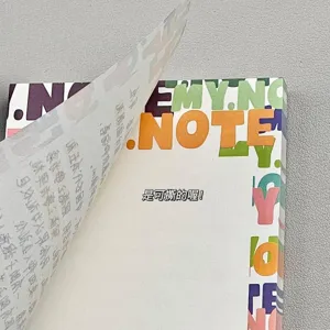Blank sticky note pad detail shot, thick paper, tearable design, clean and minimalist.