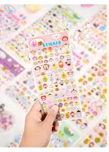 3D cartoon cute food mini puffy stickers for kids crafts DIY scrapbooking phone decoration
