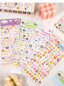 3D cute cartoon food mini puffy stickers for kids crafts decoration album phone case