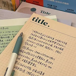 Retro B5 tearable notepad minimalist student study notebook with lines and stylish design.