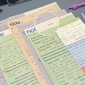 Retro B5 grid notepad with tear-off pages and aesthetic study notes for students.