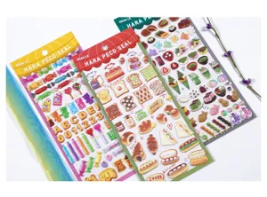 Cute 3D puffy dessert and food stickers, DIY creative planner decorative stickers.