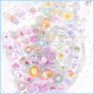 3D Acrylic Crystal Diamond Stickers Cute Cartoon Relief Animal Food Decorative Sticker DIY Craft Scrapbooking Sticker