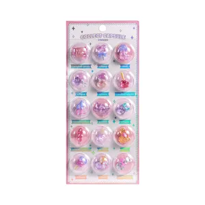 3D Stereo geprägte Bonbon Aufkleber sammelbare Kapsel Sticker Pack süsse Schreibwaren