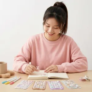 Cute 3d flocked cartoon animal stickers crafting scene detail view journal decoration
