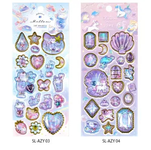 3D embossed acrylic diamond stickers for kids DIY crafts cute cartoon design sheets
