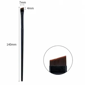 Professional angled eyeliner brush with ultra-thin soft bristles for precise eye makeup application.