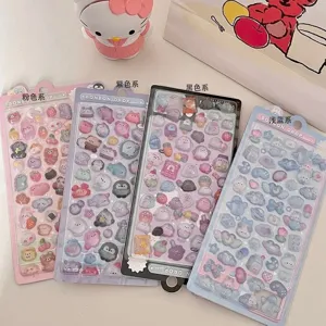 3D embossed crystal stickers, cute cartoon DIY decorative stickers for phone case and hand account.
