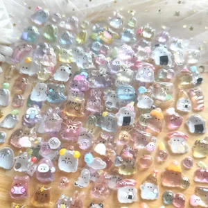 Cute 3D resin cartoon ghost stickers decorative craft DIY phone case crystal decors set