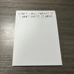 Funny to do list notepad with humorous quote text, perfect desk memo pad for daily planning.
