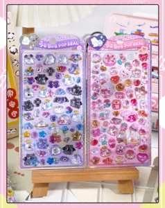 3D stereo relief cute DIY stickers for phone cases cups and journal decoration, colorful kids seal.