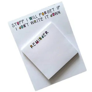 Funny sticky note pad set, creative memo pad and to do list notepad for daily office use.