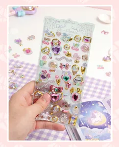 3d crystal rhinestone sticker magical wand japanese girly planner decoration diy cute