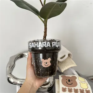 Cute cartoon bear waterproof stickers for water bottles, journals and daily DIY decoration.