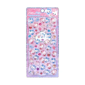 Cute 3D relief cute animal stickers for phone case DIY scrapbooking decorative crafts.