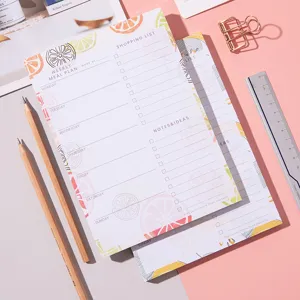Magnetic weekly meal plan notepad tear-away memo pad for office study portable to-do list