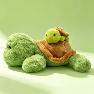Süßes Mutter und Kind Schildkröten Plüschtier, weiche Kuscheltier Puppe für Kinder und Dekoration.