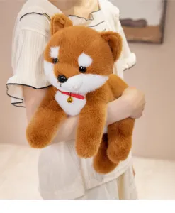 Simulation Shiba Inu plush toy cute stuffed puppy doll for kids companion sleeping