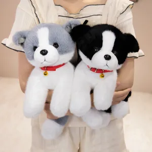 Simulation border collie plush toy cute puppy doll children companion soothing pillow gift