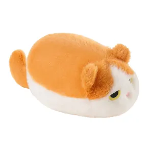 Cute orange cat plush toy stuffed loaf cat doll soft decompression pillow lovely bag charm pendant