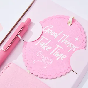 Set de Caja de Regalo de Papelería Rosa Cuaderno Lazo Creativo Bolígrafo Notas Adhesivas Lindo Souvenir Suministros de Envoltura