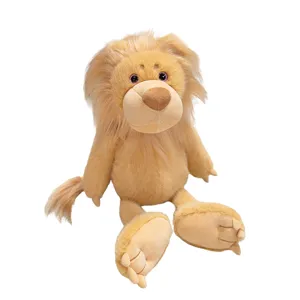 Cartoon long-legged lion plush toy cute stuffed animal doll for kids birthday gift