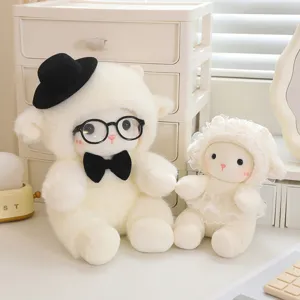 Lindo Boda Pareja Oveja Juguete de Peluche Suave Peluche Muñeca Animal Para Coche Decoración de Boda Regalo de San Valentín