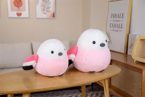 Cute fat bird plush toy pillow, soft stuffed animal doll for kids and home decor.