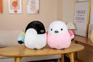 Cute fat bird plush toy sparrow doll soft pillow home decor cute animal plushies 20cm