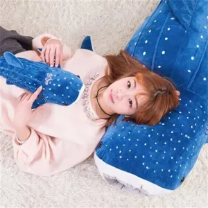 Giant whale shark plush toy soft body pillow cute animal stuffed doll gift for kids