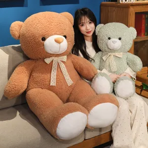 Giant plush teddy bear soft toy for girls, large huggable doll birthday gift for kids.