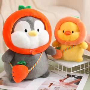 Süßer Schildkröten Rucksack Ente Pinguin Plüschtier Frucht Rucksack Kleiner gelber Ente Stofftier Kinder Umarmung Sch Puppe Geburtstag Geschenk
