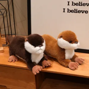 Simulation Otter Plüschtier Süße Gestopfte Tierpuppe Weiches Kissen Heimdekoration