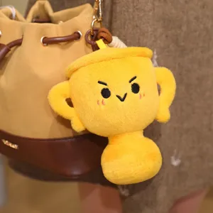 Carino portachiavi trofeo in peluche morbido giocattolo borsa ciondolo regalo vittoria.